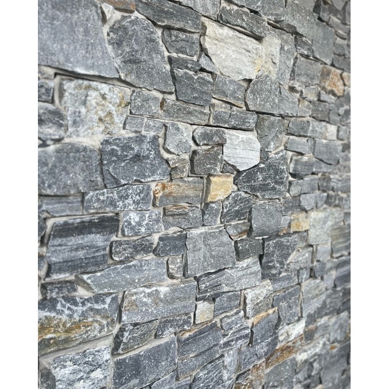 PIERRES NATURELLES EN PAREMENT MURAL INTROD ARGENTE 30X60 FORME EN CRENEAUX 380B