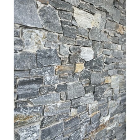 PIERRES NATURELLES EN PAREMENT MURAL INTROD ARGENTE 30X60 FORME EN CRENEAUX 380B